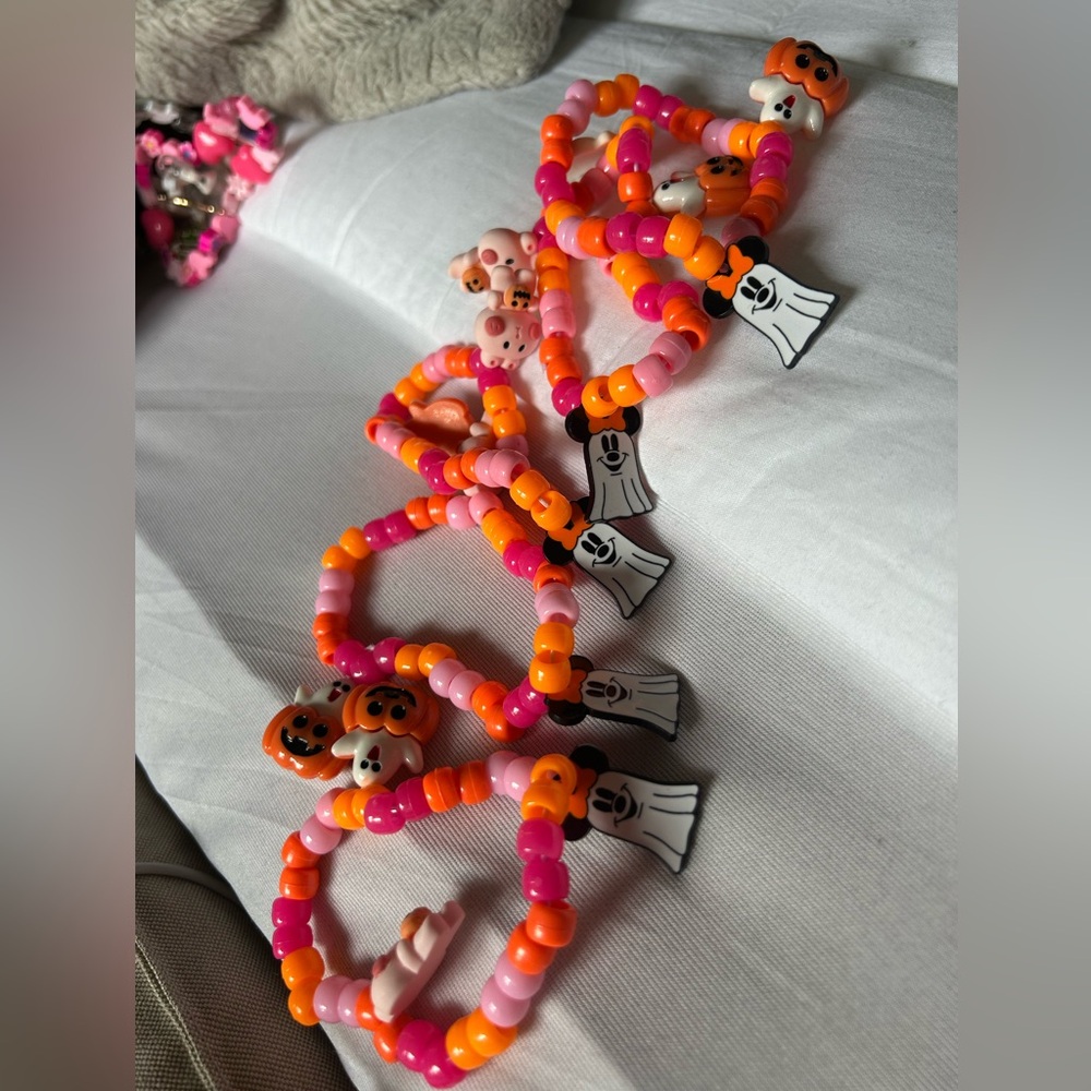 Minnie Mouse ghost Halloween beaded Disney bracelets